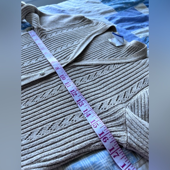 90s 725 Originals Women's Ribbed Knit Cardigan Cottagecore Cozycore Sweater - Picture 5 of 7